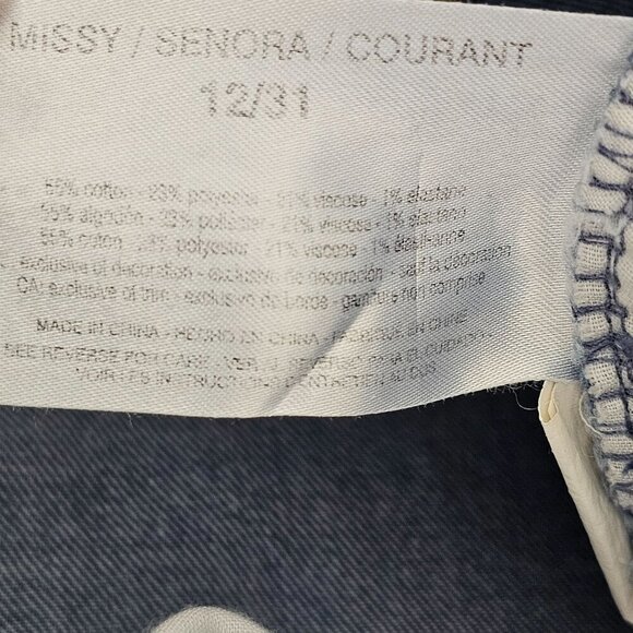 Vintage America Blues Boho Skinny Ankle Denim Jeans Raw Hem Blue Women's 12/31 - Picture 4 of 11